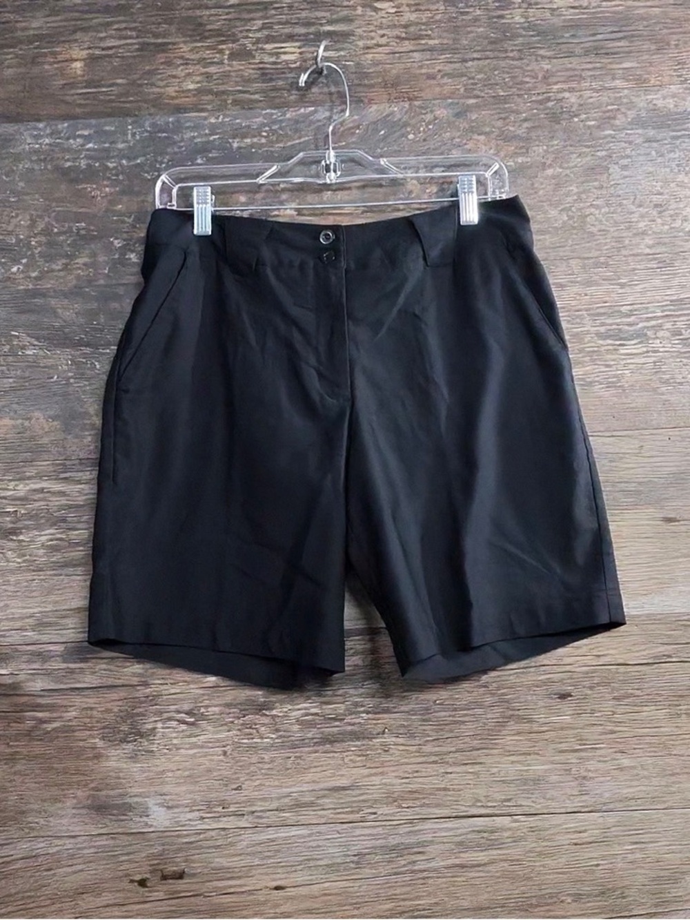 Nike Black Flat-Front Men's Shorts